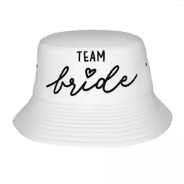 Berets Men Women Bride Bucket Hat Fashion Logo Soft Fold Fisherman Hats Spring Casual Fishing Caps Hawaii Design Sun