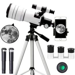Outdoor Stargazing Telescope Professional 70mm Large Aperture Astronomical Telescopes for Adults Kids Portable Space Observation 240408