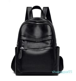 2021 High Quality Womens Backpack PU Leather Backpacks Ladies Travel Pack School Bags for Teenage Girls Shoulder Bag Softback5167896