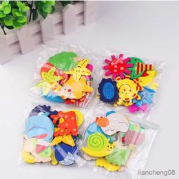 Fridge Magnets 12pcs/lot Colorful Wooden Animal Cartoon Fridge Stickers Baby Education Toy Gift Kids Toys Refrigerator Magnet For Children