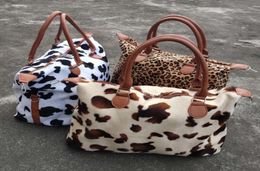 Leopard Bag Print Handbag Large Storage Weekend Sports Capacity Yoga Travel Cow Maternity Totes Bags Women DDA827 Rthqf4255296