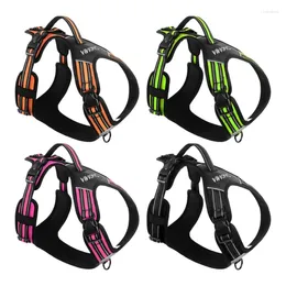 Dog Apparel Comfortable Reflective Chest And Shoulder Straps Ensure Safety For Dogs Cats During Training With Visibility 6XDE
