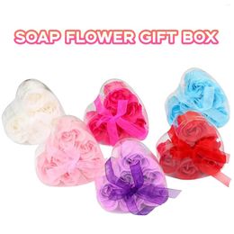 Decorative Flowers Forever Rose Soap Romance Flower Valentine's Day Bear Heart-shaped Boxes For Girls Birthday Wedding Gifts