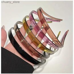 Headbands New Trendy Sunglasses Frame Shape Acrylic Hairbands For Women Toothed Headband Anti-slip Hair Hoop Fashion Hair Accessories Y240417