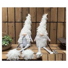 Christmas Decorations Long Legs Nordic Old Man Santa Gnome P Doll White Gnomes Tomte Ornaments Decoration G09111568774 Drop Delivery Dhfvz