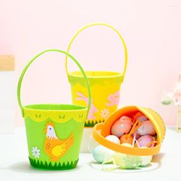 Storage Bags Easter Barrel Portable Non-woven Organizer Decorations Shopper Bag Phone Pouches Round