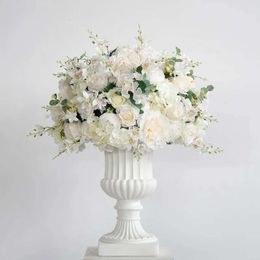 Artificial Table Flower Centerpiece 35Cm Large Wedding Decor Road Lead Bouquet Silk Rose Peony Ball Party Event 240127