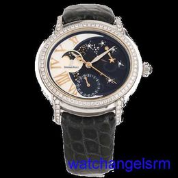 AP Mechanical Wrist Watch Millennium Series Automatic Machinery 18k White Gold Diamond Women's Luxury Leisure Business Swiss Watch 77315BC.ZZ.D007SU.01
