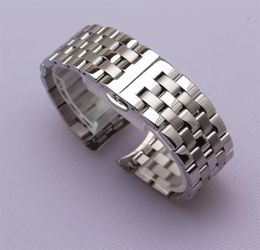 High Quality Stainless Steel Watchband Curved End Silver Bracelet 16mm 18mm 20mm 22mm 24mm Solid Band for brand Watches men new2483197958