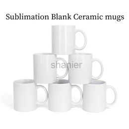 Mugs Personalized Sublimation Blank 11oz White Mug Coffee Milk Cup For Diy Print Picture Photo Creative Present Gift 240417