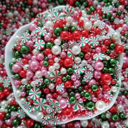 100g DIY Sümit Malzemeleri Craft ABS Plastik İnci Boncuklar Karışım Polimer Kil Dilimleri Sprinkles