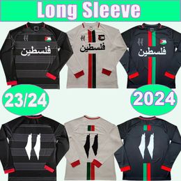 2024 Palestine Long Sleeve Mens Soccer Jerseys National Team M. BATTAT TAMER O. KHAROUB M. ABU WARDA M. SALEH Special Edition Foootball Shirts Short Sleeve Uniforms