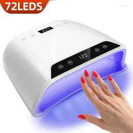 Nail Dryers 72LEDS Powerful Dryer With Large Touch Screen UV LED Lamp For Curing All Gel Polish Professional Drying