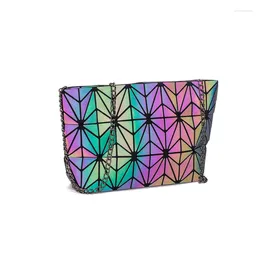 Shoulder Bags Modern Minimalist Network Explosion Style Geometric Rhombus Bag Diagonal Chain