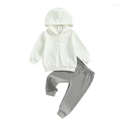 Clothing Sets Pudcoco Infant Kids Baby Boy Fall Outfits Long Sleeve Button Down Plush Hoodie Pants Set Toddler Winter Clothes 6M-5T