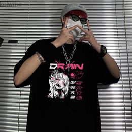 Men's Casual Shirts Mens Womens Japanese Anime Girl Funny Print Male T-shirt Streetwear Fashion Hip hop Tee Harajuku T Shirt Men Aesthetic Tops YQ240417