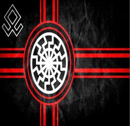 Black Sun Flag Kolovrat Slavic Symbol Sun Wheel Svarog Solstice Flag 3x5FT 90x150CM Custom Flag Home Decor Polyester Decoration6496880