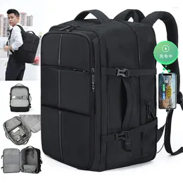 Backpack Men's Business Large Capacity Laptop USB Interface Shoulder Bag Nylon Waterproof Lightweight Travel Outdoor Luggage