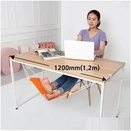 Camp Furniture Portable Mini Office Foot Rest Stand Desk Feet Hammock Easy To Disassemble Home Study Library Comfortable Outdoor Drop Dhphs