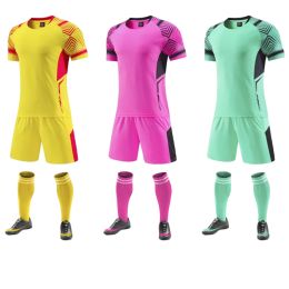 Sets New Adult Kids Soccer Jersey survetement Football Kit Men Children Futbol Training Uniforms Suits Boys Running Tracksuit