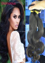 Glamorous Good Quality Virgin Malaysian Human Hair 3 Bundles Wavy Hair Extensions Raw Unprocessed Brazilian Indian Peruvian Remy H6936286