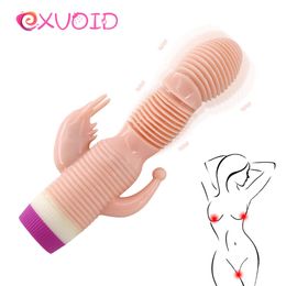 EXVOID varita mgica tienda de sexyo vibrante marca palo estimulador cltoris vibrador Dildo en forma pene cuerpo G-spot masajeador, Juguetes sexyuales para mujeres