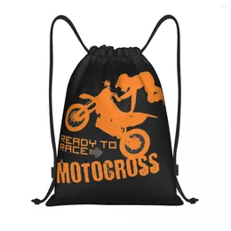 Shopping Bags Ready To Race Motorcycle Racing Drawstring Backpack Sports Gym Bag Motocross String Sackpack For Cycling