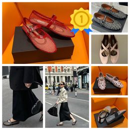 2024 With Box Dress Shoes Designer Sandal slipper slider flat dancing Women round toe Boat shoes leather GAI riveted buckle shoes size 35-40