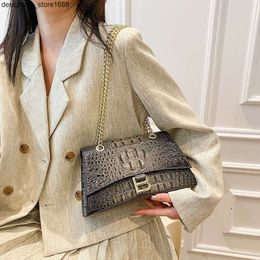 Factory High Quality Wholesale Chain Bag Womens 2024 New Crocodile Pattern Fashion One Shoulder Crossbody Bags