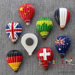 Fridge Magnets Country Fridge Sticker World National Flag Hot Air Balloon China France USA Japan Ball Resin Souvenir Creative Refrigeran Magnet