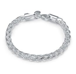 Torsional Bracelet sterling silver plated bracelet New arrival fashion men and women 925 silver bracelet SPB0703631130