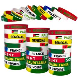 Colorful silicone wristband for basketball football and sports competitions supporting sports wristbands