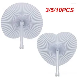 Decorative Figurines 3/5/10PCS White Paper Fan Versatile Home Decoration Ceremony Invitations Wedding Party Round