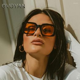 Sunglasses OVOYAN Rectangle Vintage Women Luxury Simple Square Glasses Women/Men Personality Retro Eyewear Female Gafas De Sol