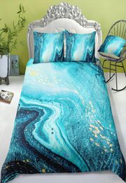 Blue Marble Bedding Set King Size Mysterious 3D Duvet Cover Queen High End Home Textile Single Double Bed Cover with Pillowcase8792439