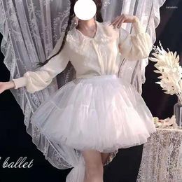 Skirts Girls Skirt Adult Tulle Petticoat Lolita Female Elegant Cancan Puffed Underskirt Cosplay
