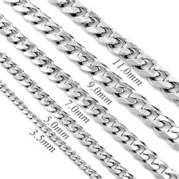 designer necklace Fashion trend six side grinding Cuba titanium steel necklace domineering mens jewelry