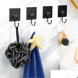Other Home Storage Organisation 10Pcs Mtipurpose Wall Mounted Strong Traceless Hook Large Size Bathroom Kitchen Waterproof Key Clothin Otyxp