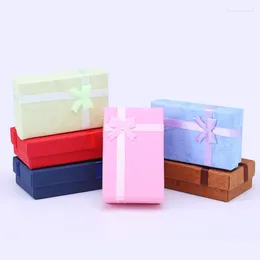 Jewelry Pouches 10Pcs Paper Gift Boxes 5 8 2.5cm For Packaging Ring Earrings Necklace Holder Display Christmas Wedding White Sponge