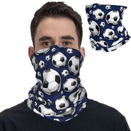 Scarves Soccer Balls Pattern Blue Bandana Neck Cover Printed Football Sports Balaclavas Mask Scarf Warm Headband Unisex Adult Breathable