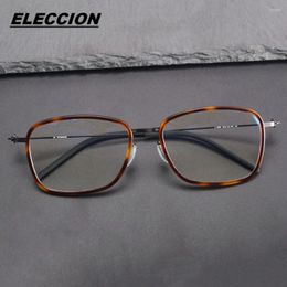 Sunglasses Frames ELECCION Titanium Acetate Screwless Eyewear Prescription Eyeglasses Frame Myopia Optical Denmark Korean Glasses Men L1063