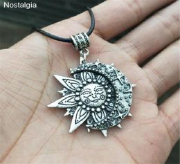 Wiccan Sun Moon Star Male Necklace Women Mandala Lotus Flower Wicca Witchcraft Witch Jewellery Neckless Spiritual Jewelery2855085