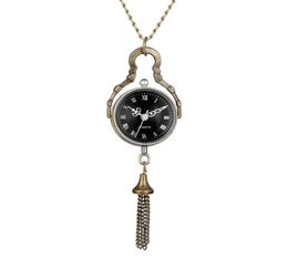 Antique Vine Mini Glass Ball Bull Eye Design Pocket Watch Quartz Analog Display Watches Necklace Chain for Men Women Gift9189960