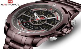 NAVIFORCE Men Watch Top Brand Stainless Steel Mens Watches Analogue Digital Quartz Wristwatch Men Sports Clock Relogio Masculino T205429238