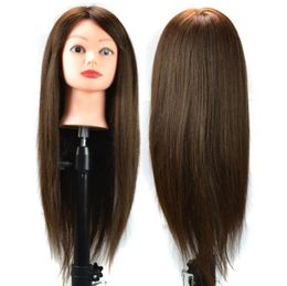 Dark Brown mixed hair Head Model Practise Model Modelling Doll Head222y3357321