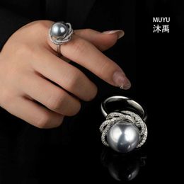 Fashionable Baroque style Birds Nest Open Ring niche design cool style index finger ring new product trendy temperament ring