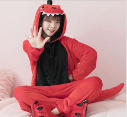 Whole Animal Red Dinosaur Cheese cat Onesie Adult Unisex Cosplay Costume Pajamas Sleepwear For Men Women Kigurumi Pajamas7805978