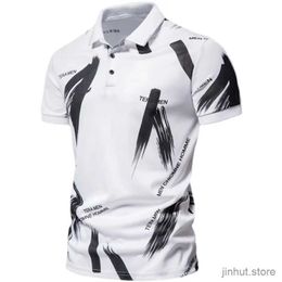Men's T-Shirts Summer Mens Short Sleeve Polos Fashion Turn Down Collar T-Shirts Mens Casual Daily Polo Shirt