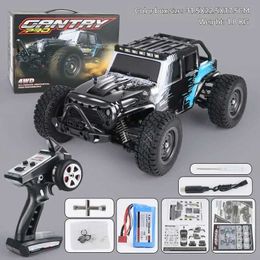 Diecast Model Cars Wireless Remote Control RC Car Four-Wheel Drive Off-Road Vehicle with Brushless Motor 1 16 Full Scale Alloy Plastic Material J240417