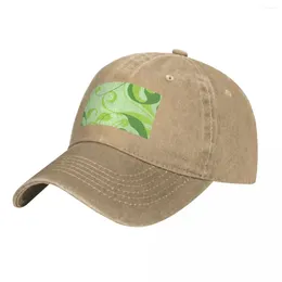 Ball Caps Abstract Green Cowboy Hat Fashion Beach Cosplay Summer Hats Cap For Women Men'S